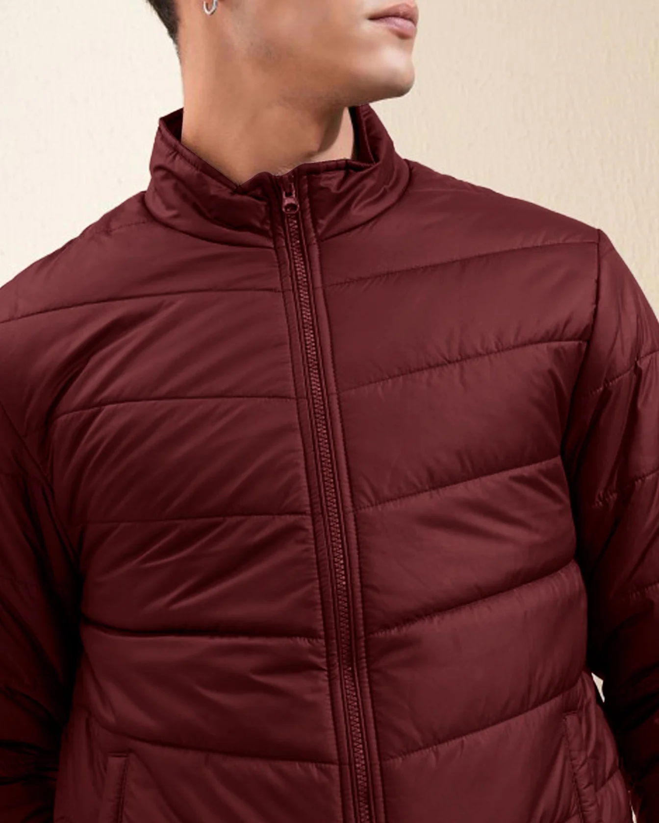Image 3 of - brickredmenspaddingjacket4jpg