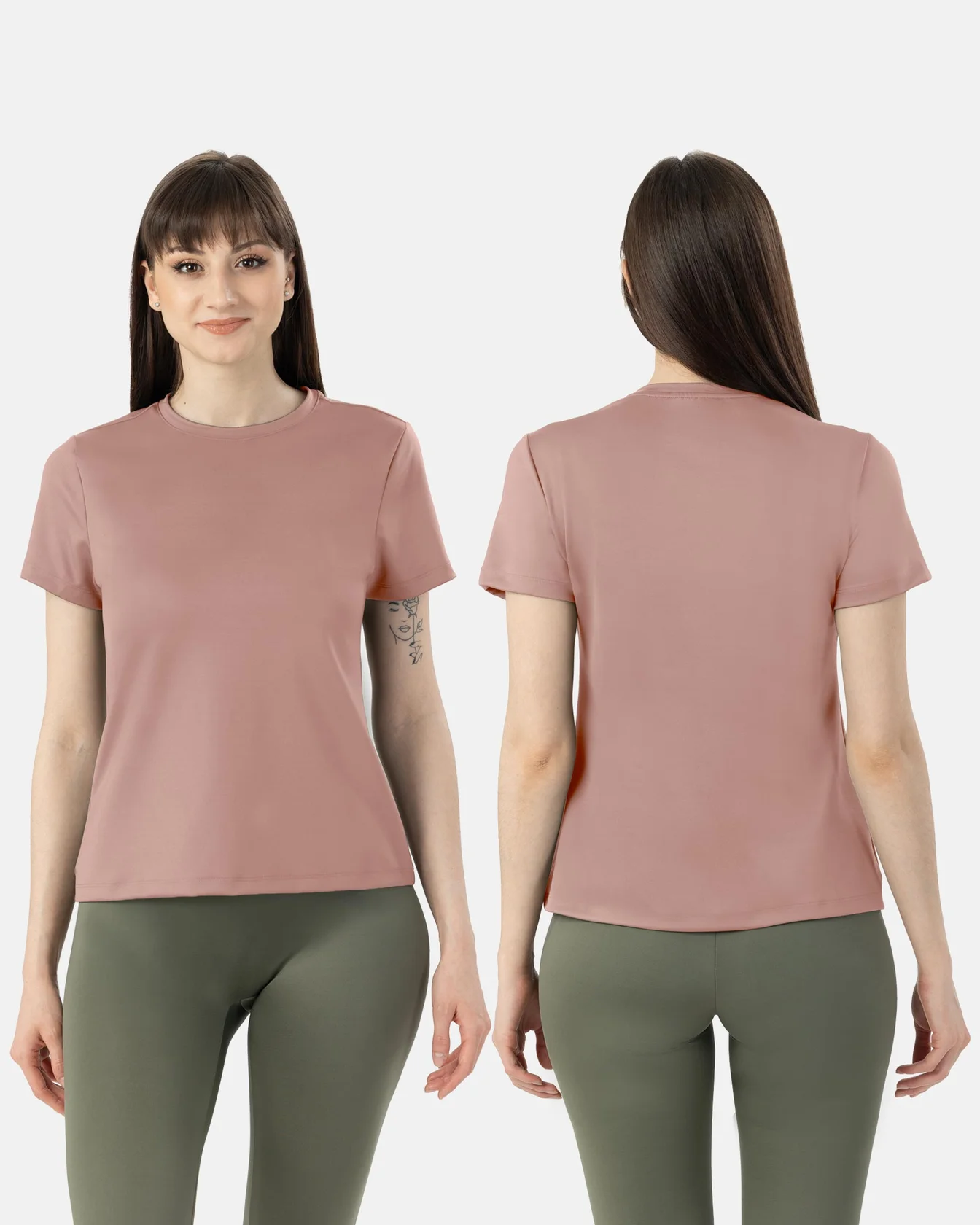 Image 1 of - ladiesregularlengthteeashroseblack3jpg