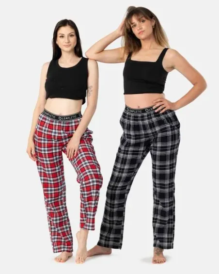 Calças de pijama para mulher - roupa de dormir - conjunto de 2