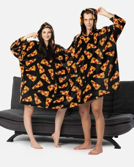 Leafletic Couples Oversized Hoodie Blanket
