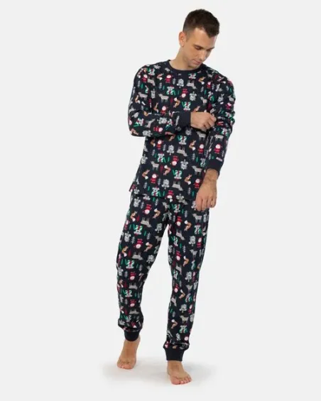 Pijama comprido para homem - roupa de dormir