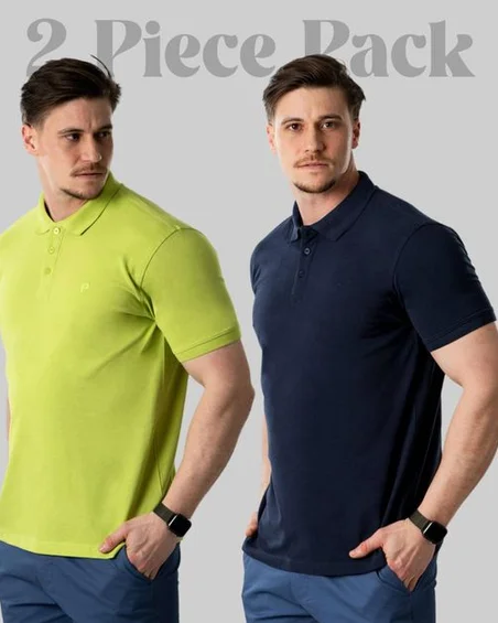 Polo para homem, pacote com 2 peças