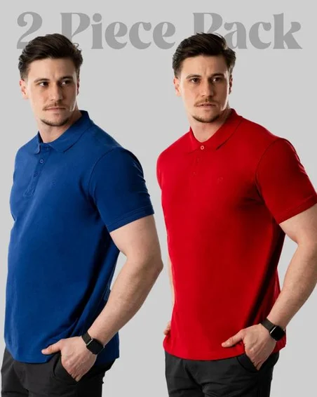 Polo para homem, pacote com 2 peças