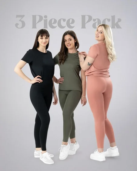 Legging para mulher - conjunto de 3