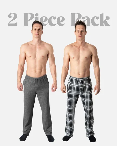 Calças de pijama para homem - roupa de dormir - conjunto de 2
