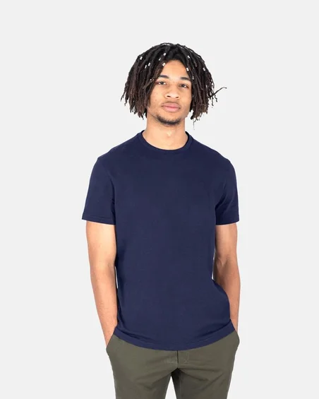 Camiseta de gola redonda em algodão macio
