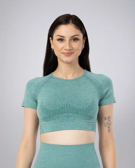 Camiseta cropped para mulher - Roupa desportiva