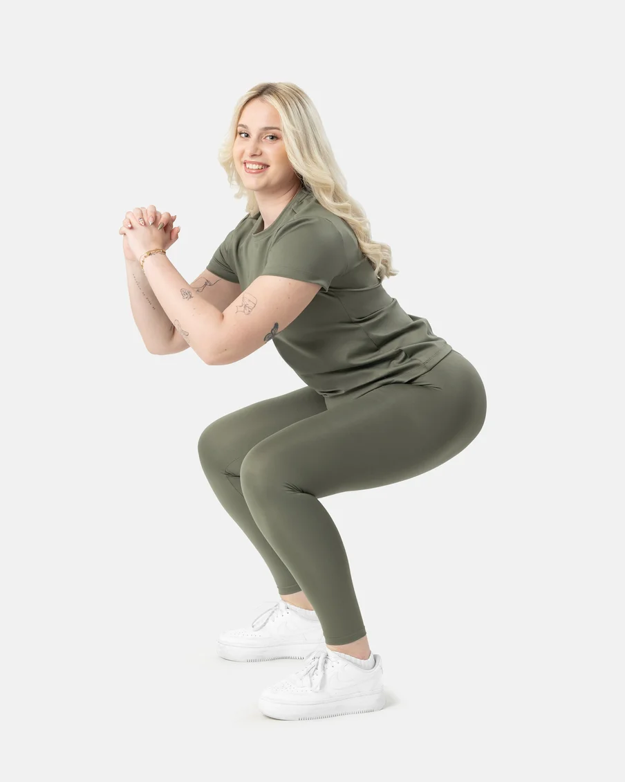 Image 3 of - ladiesleggingmulledbasilsolid3jpg