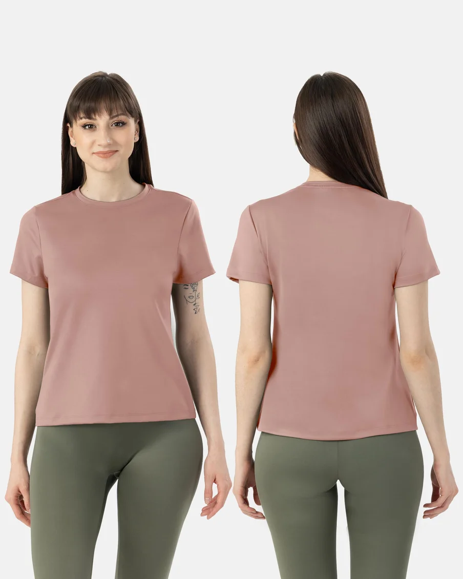 Image 1 of - ladiesregularlengthteeashroseblack3jpg