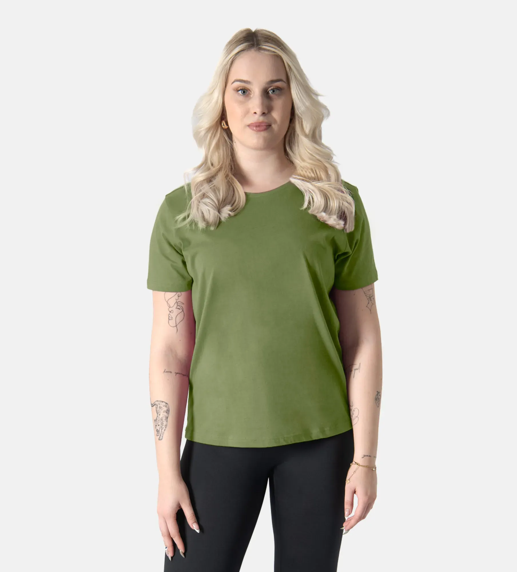 Camiseta de gola redonda em algodão macio – Pack 2 unidades