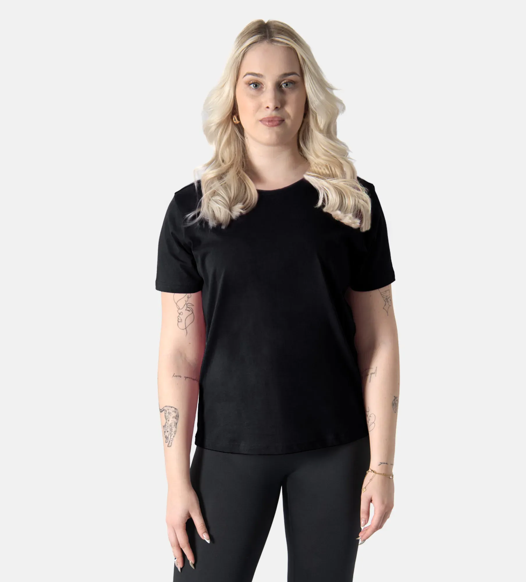 Camiseta de gola redonda em algodão macio – Pack 2 unidades