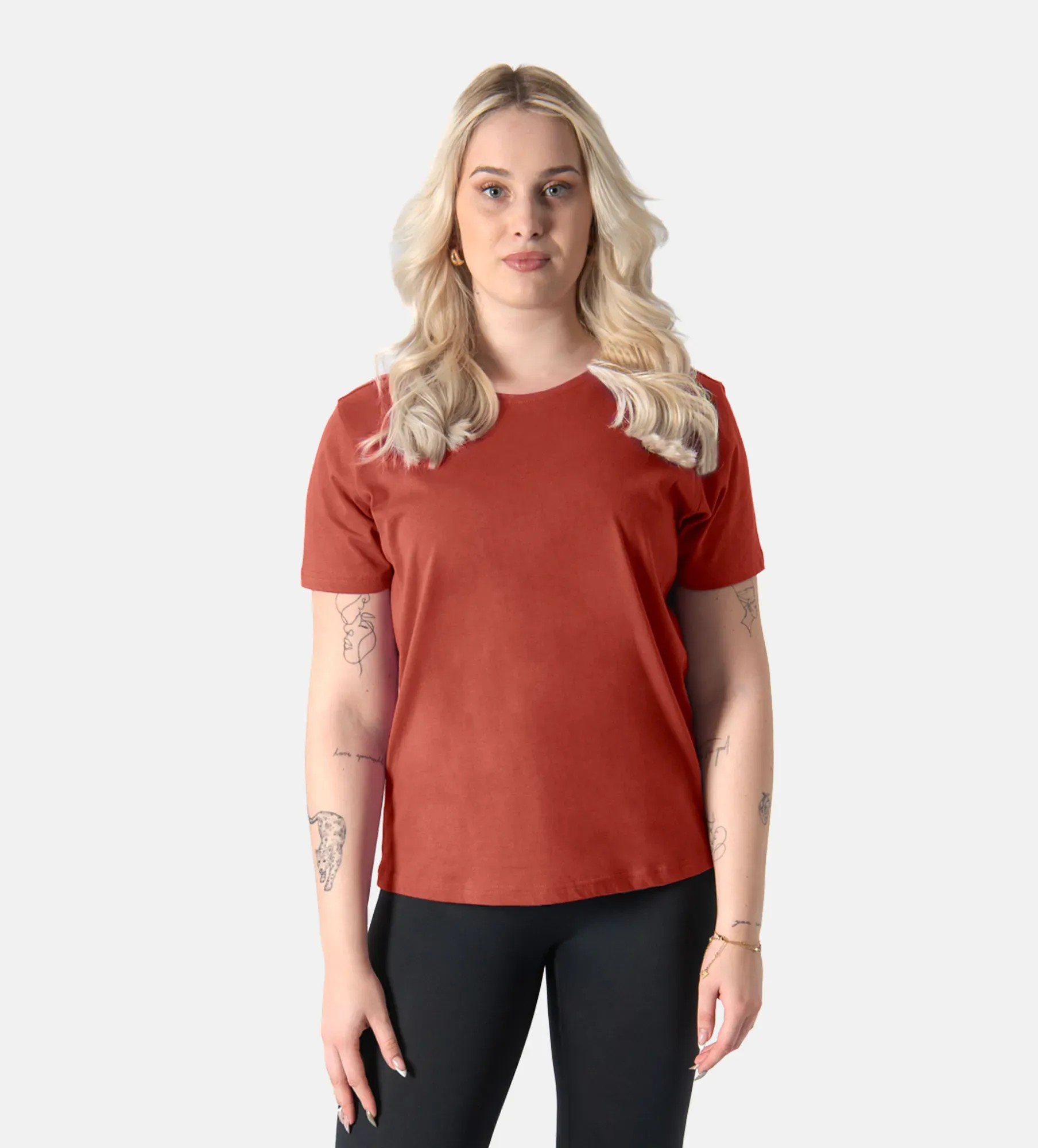 Camiseta de gola redonda em algodão macio – Pack 2 unidades