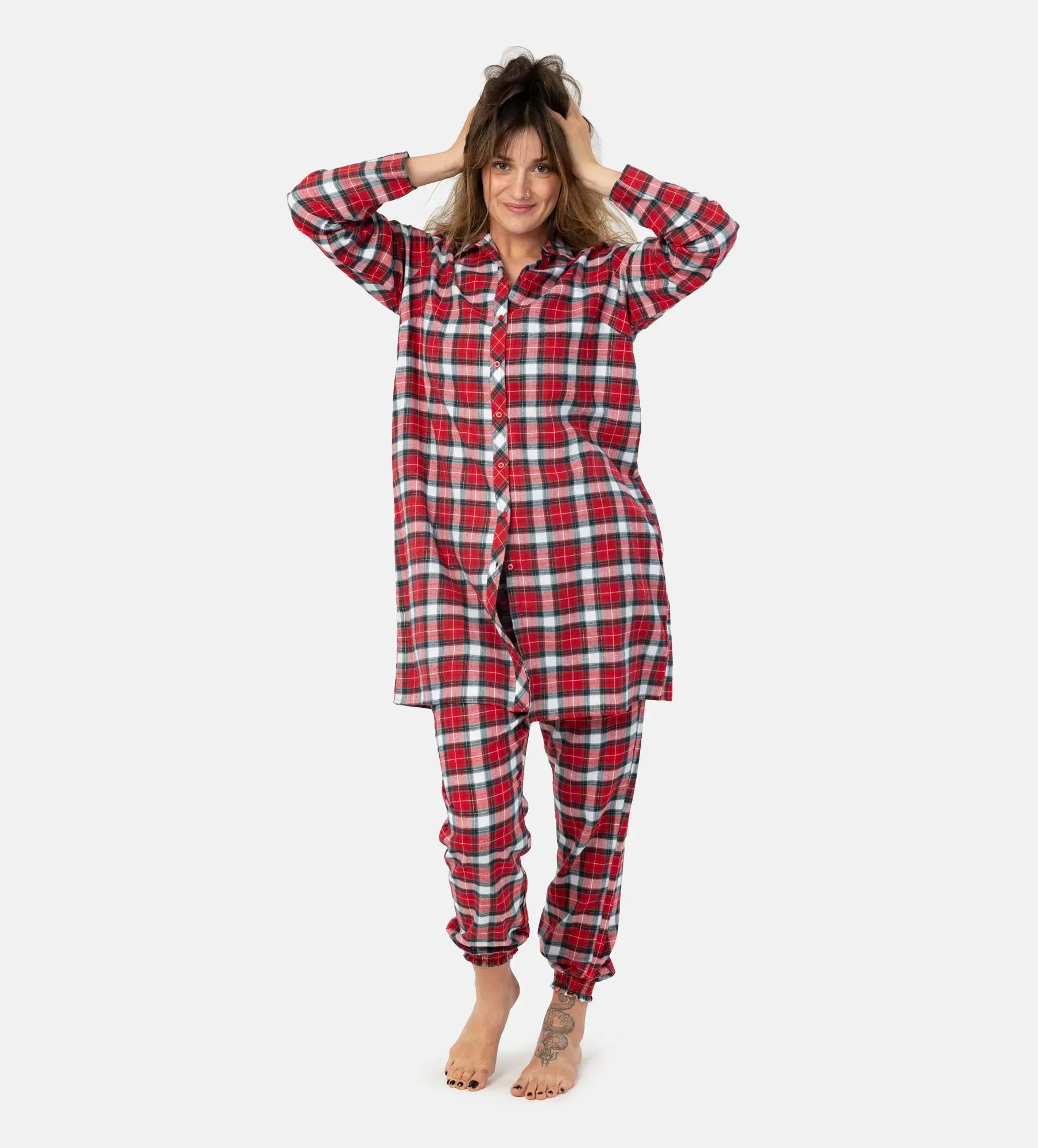 Pijama comprido para mulher - roupa de dormir