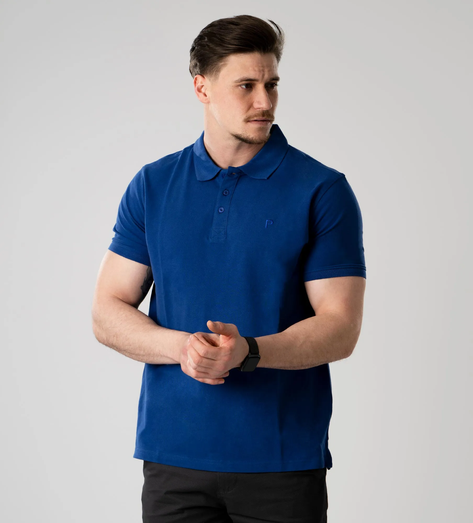 Polo para homem, pacote com 2 peças