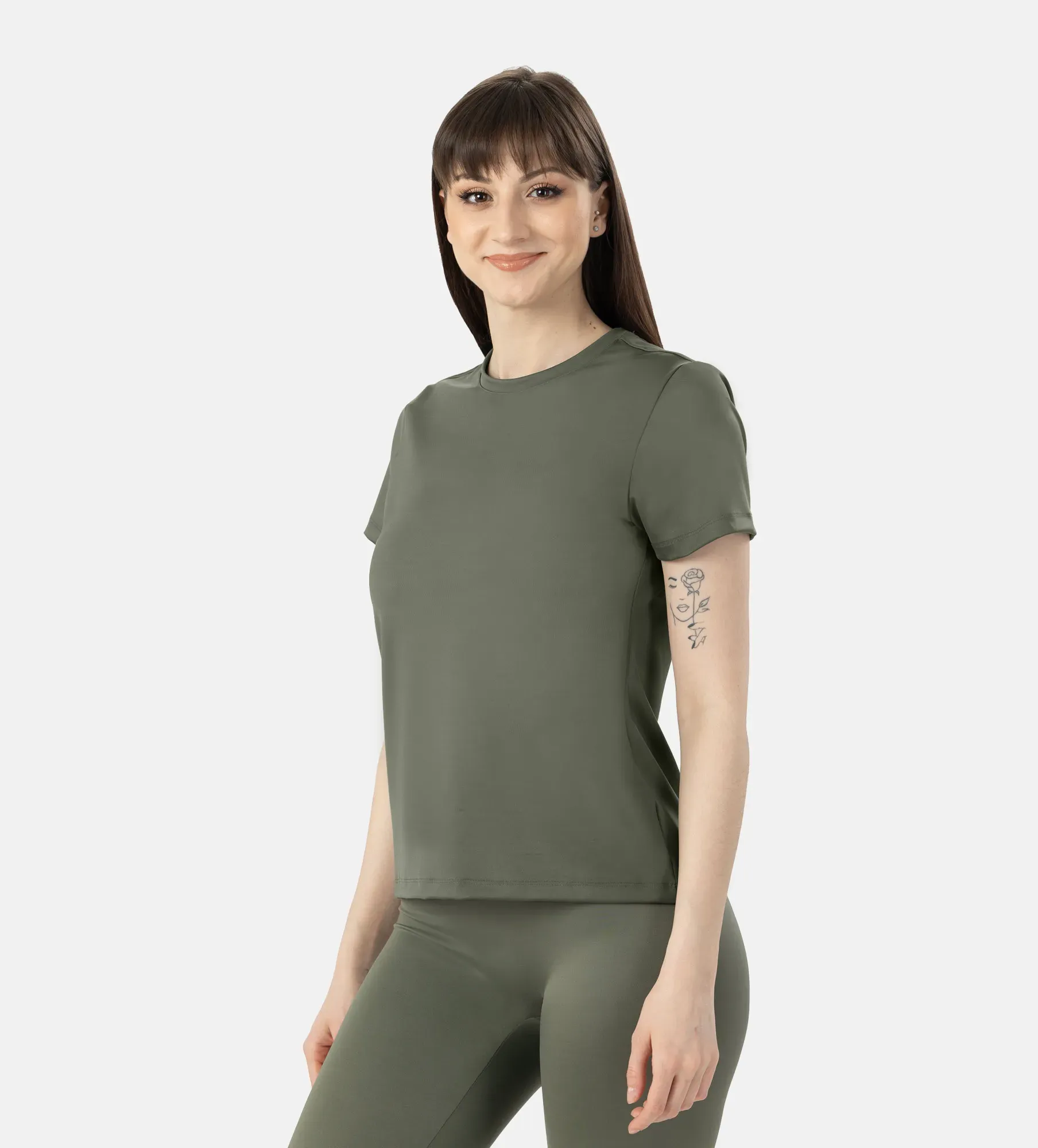Camiseta ultra macia de mistura de modal e elastano