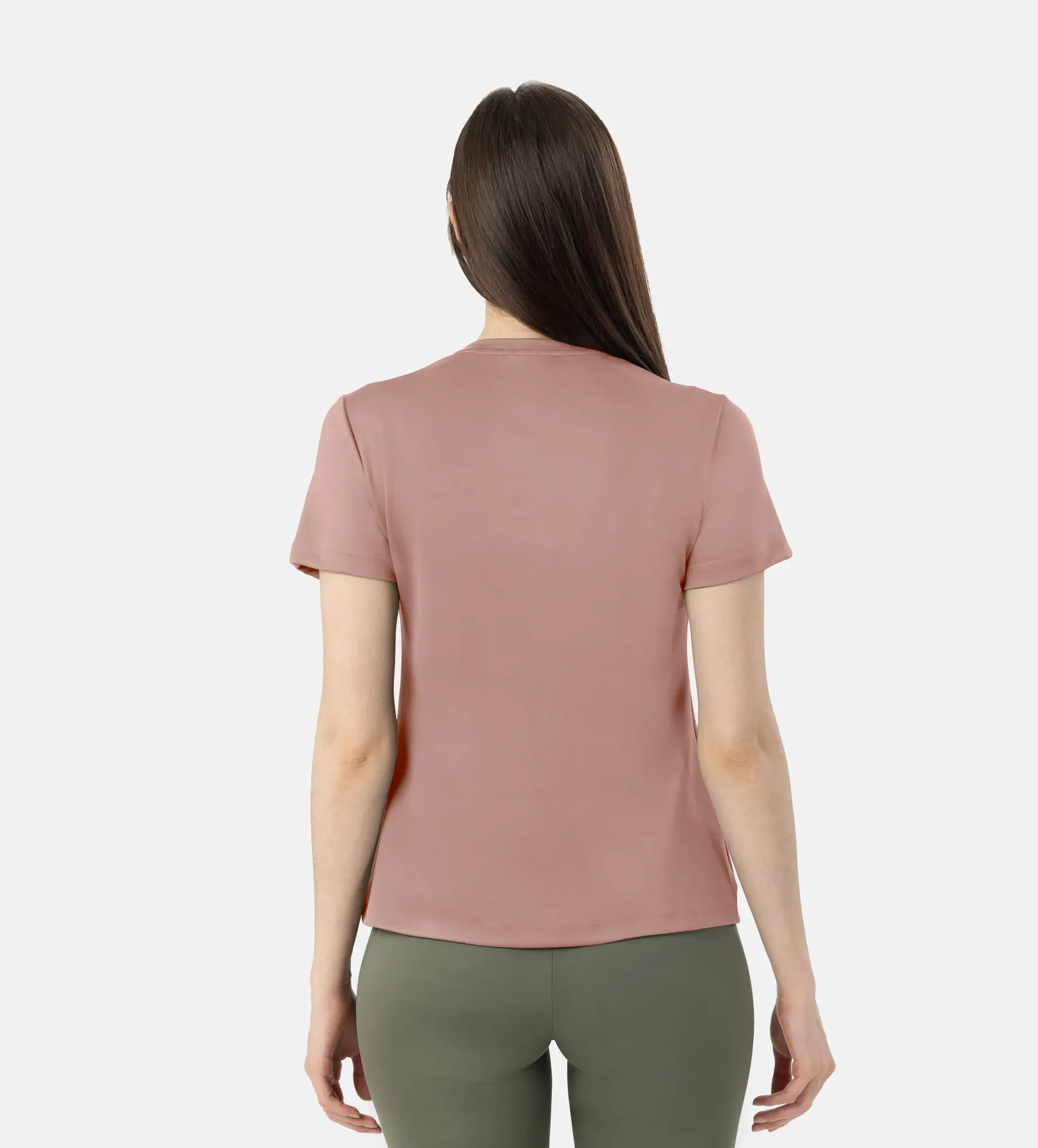 T-shirt second-skin de nylon e elastano