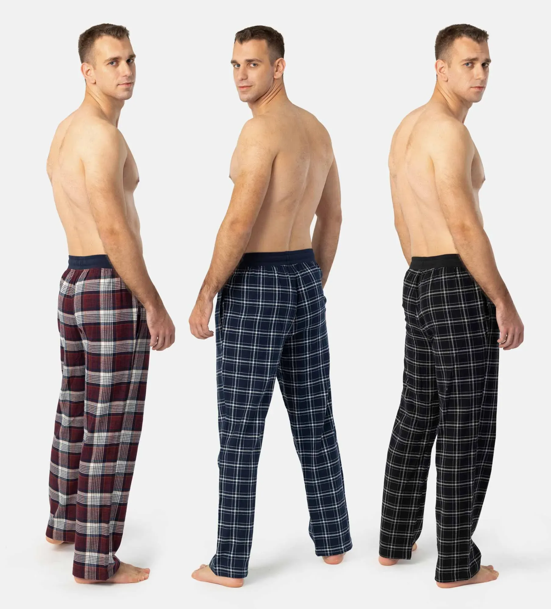 Calças de pijama para homem - roupa de dormir - conjunto de 3