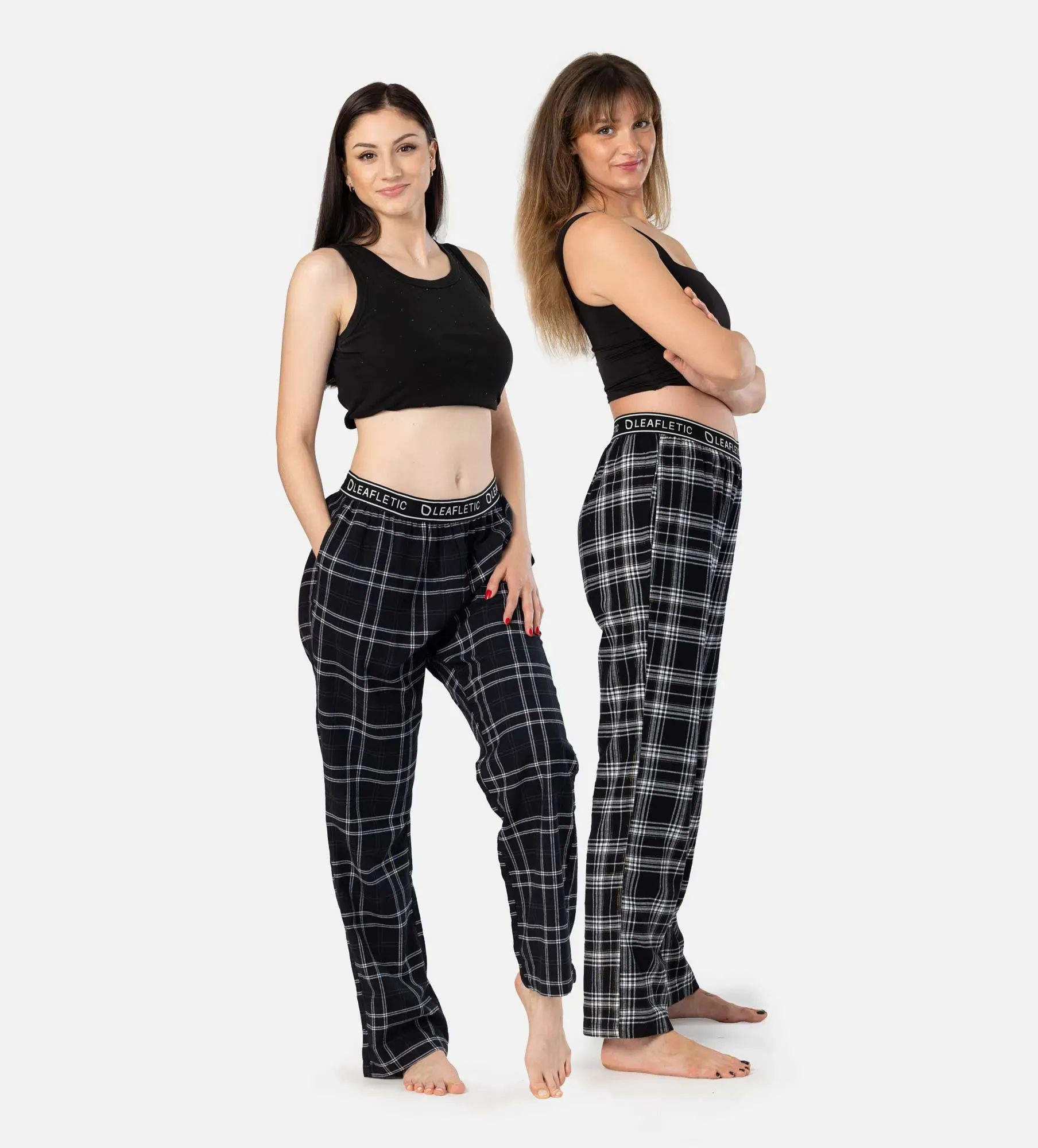 Calças de pijama para mulher - roupa de dormir - conjunto de 2