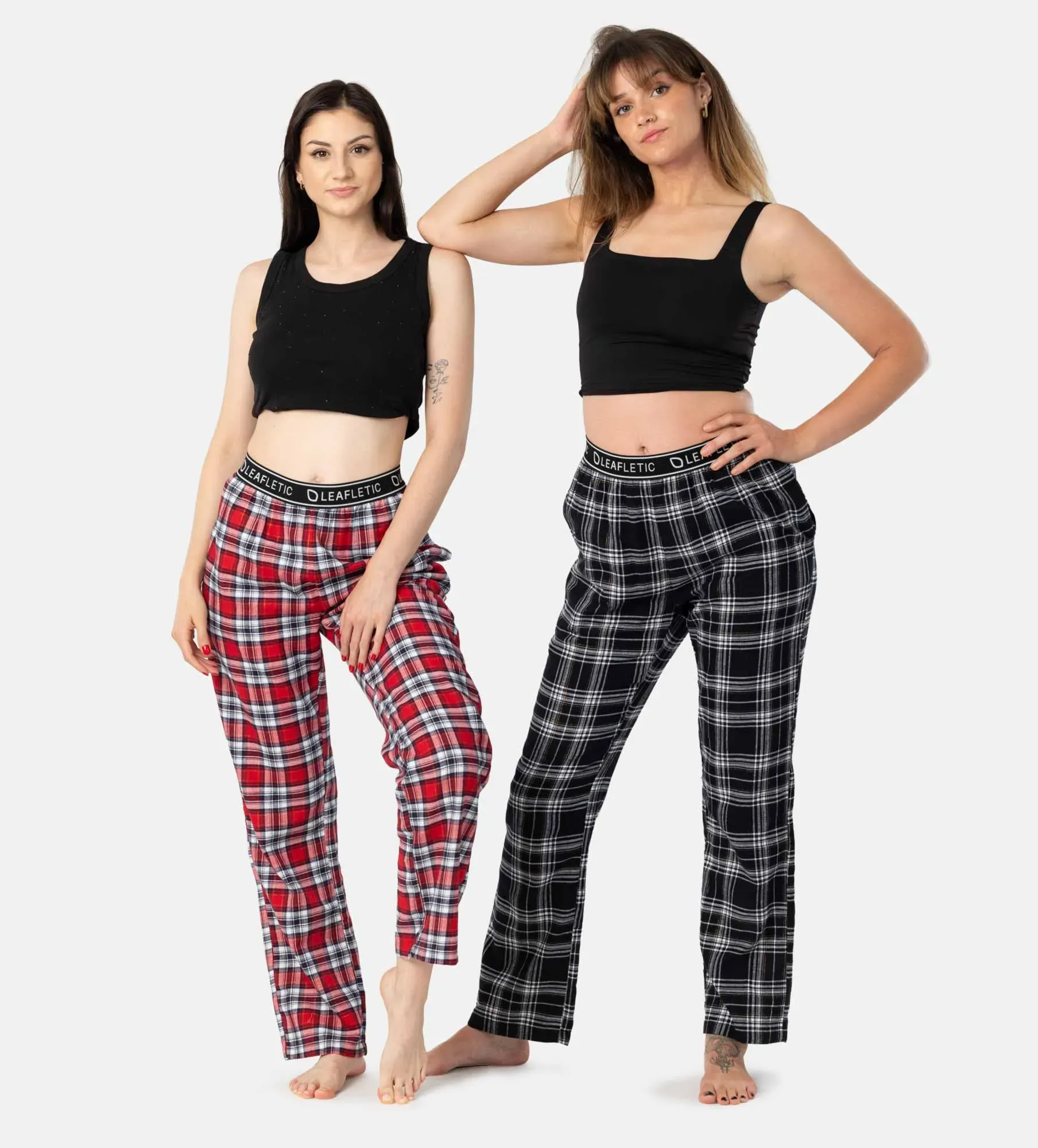 Calças de pijama para mulher - roupa de dormir - conjunto de 2