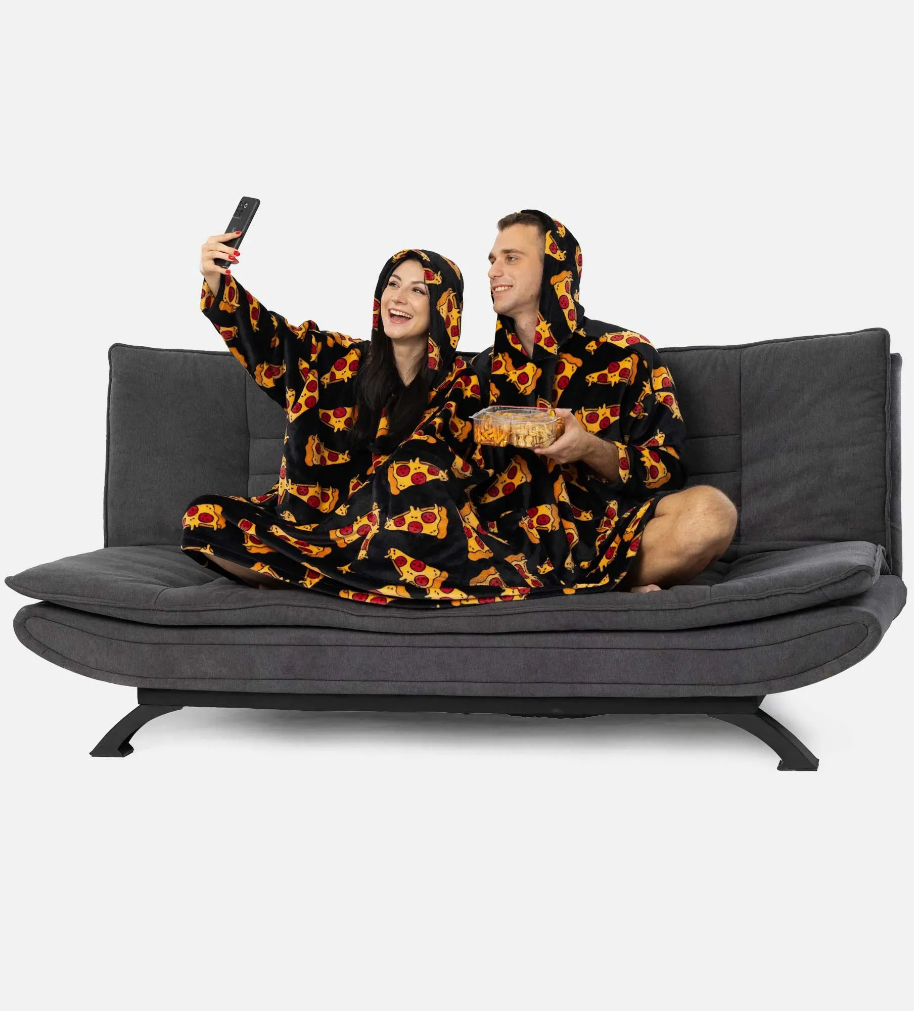 Sweatshirt dupla Com Capuz superdimensionada