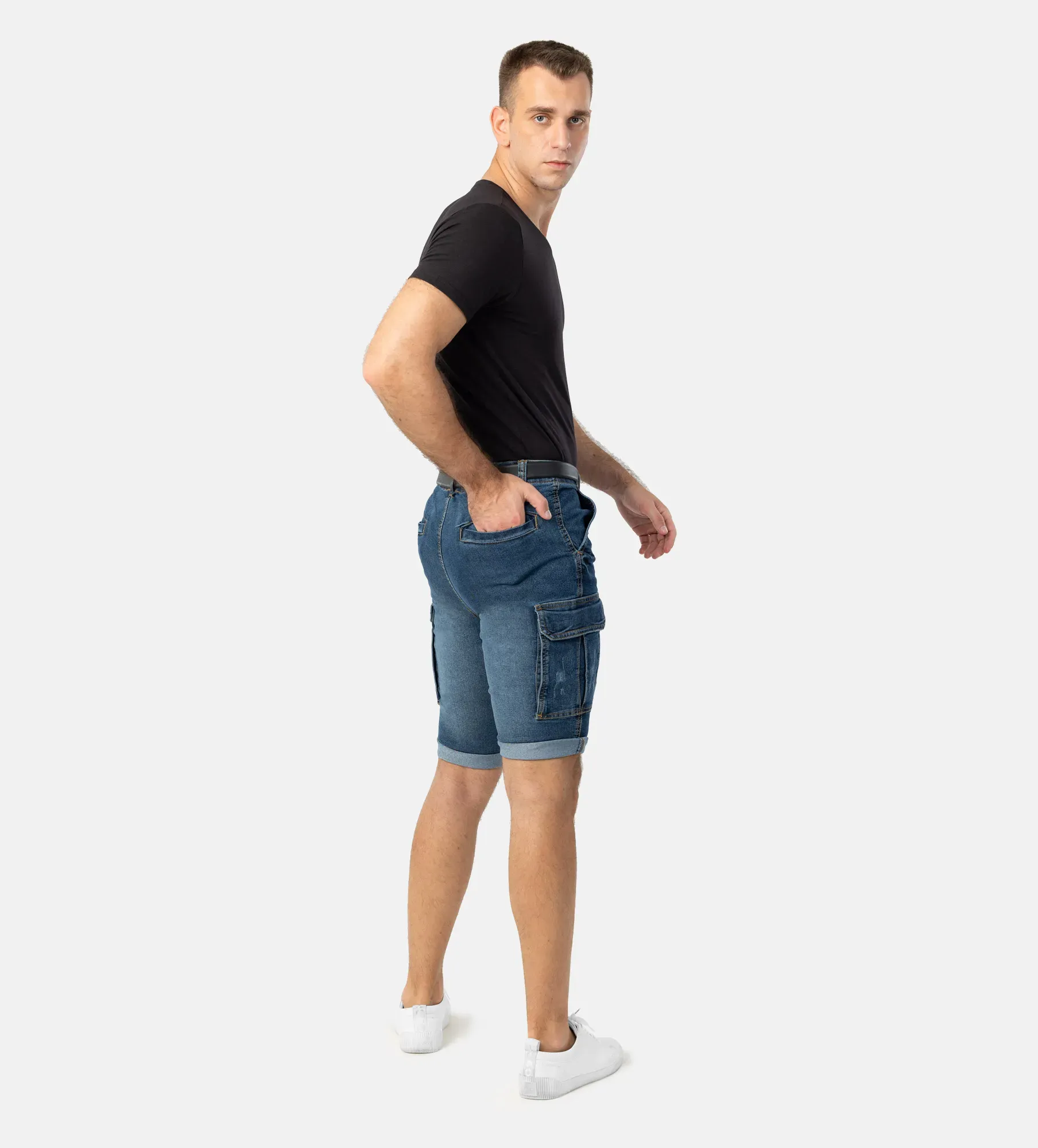 Calções de ganga para homem