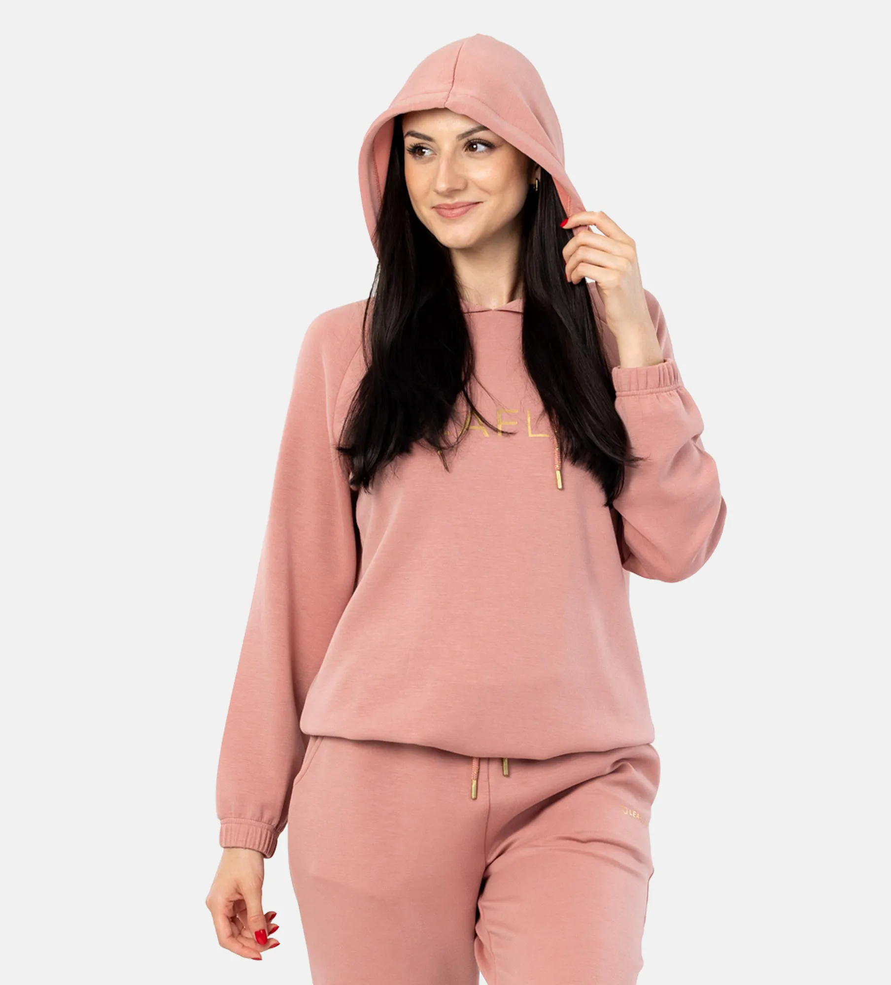 Sweatshirt com capuz curto para mulher - roupa desportiva