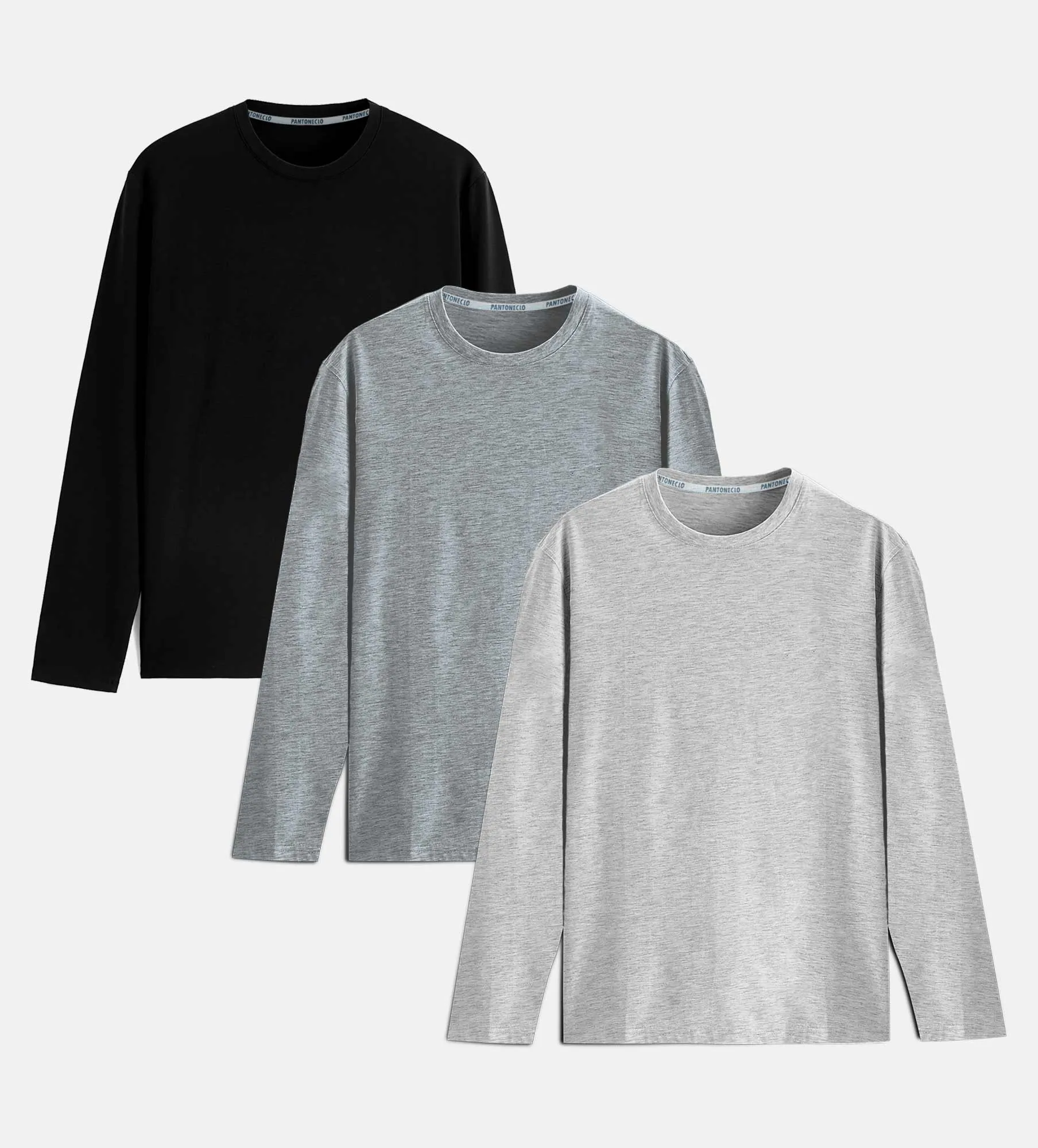 Pacote de 3 Camisetas de Manga Longa para Homens