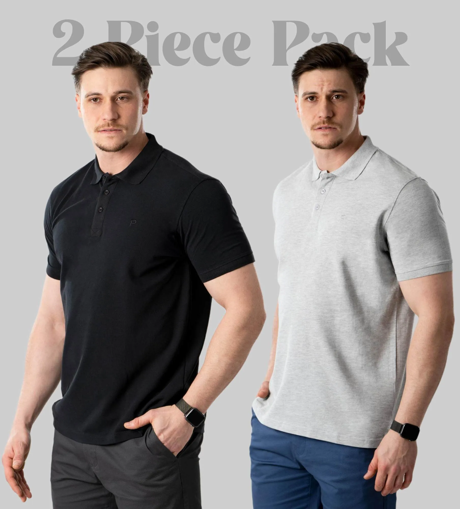 Polo para homem pacote com 2 peças