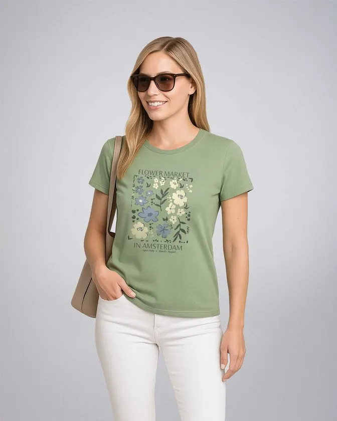 Camiseta feminina com estampa