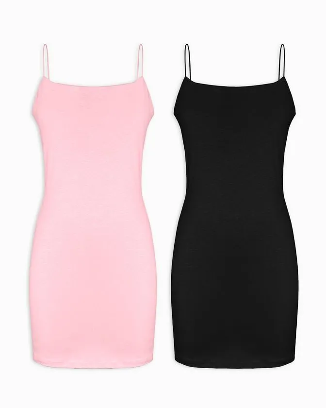 Vestido comprido de malha para mulher - conjunto de 2