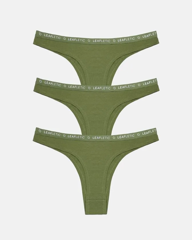 Fio dental brasileiro de algodão e elastano – conjunto de 3