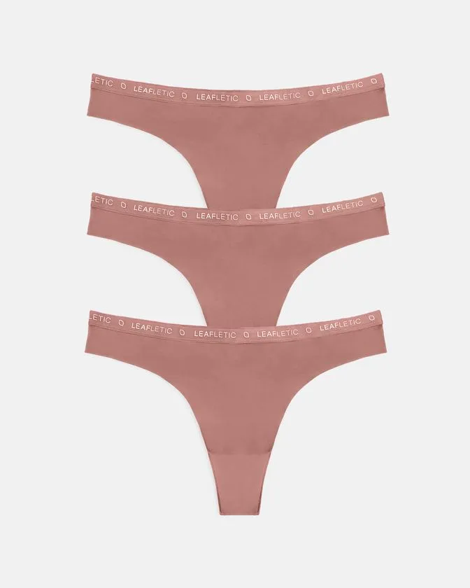 Cueca brasileira de nylon e elastano – conjunto de 3