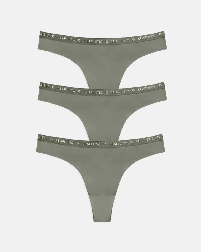 Cueca brasileira de nylon e elastano – conjunto de 3