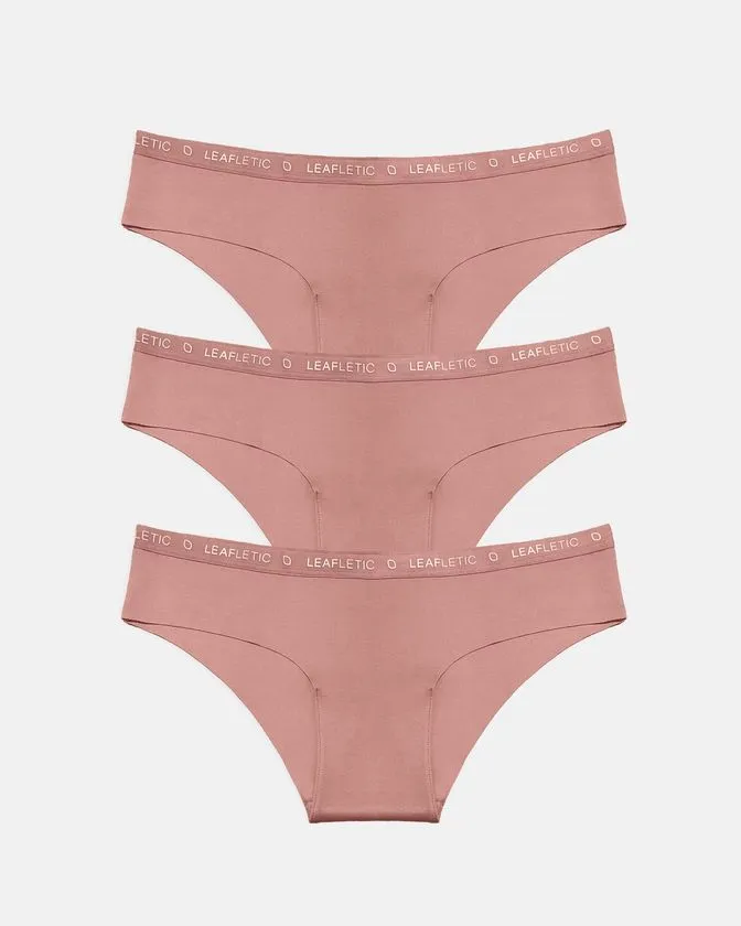 Cuecas hipster de nylon e elastano para mulher - conjunto de 3