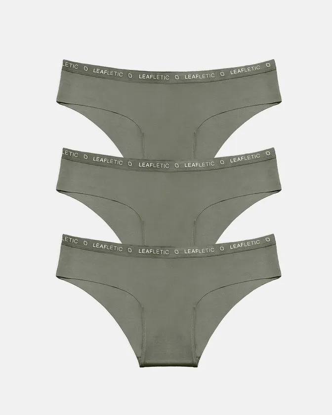 Cuecas hipster de nylon e elastano para mulher - conjunto de 3