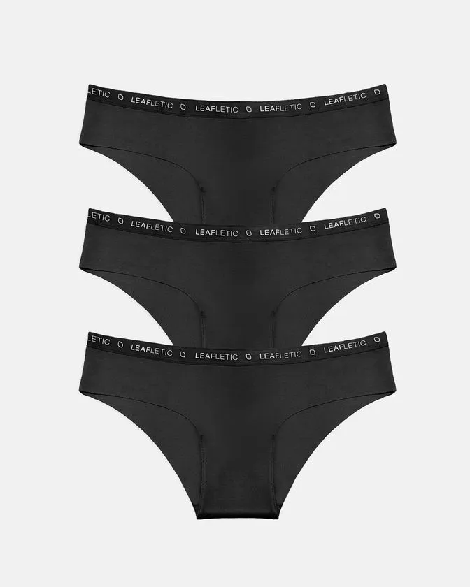 Cuecas hipster de nylon e elastano para mulher - conjunto de 3