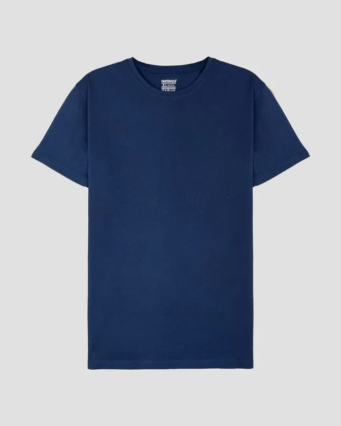 Camiseta de gola redonda em algodão macio