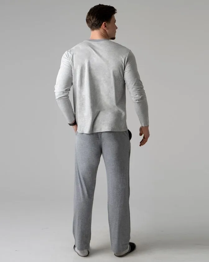 Pijama comprido para homem - roupa de dormir