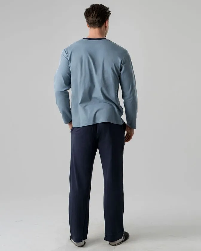 Pijama comprido para homem - roupa de dormir