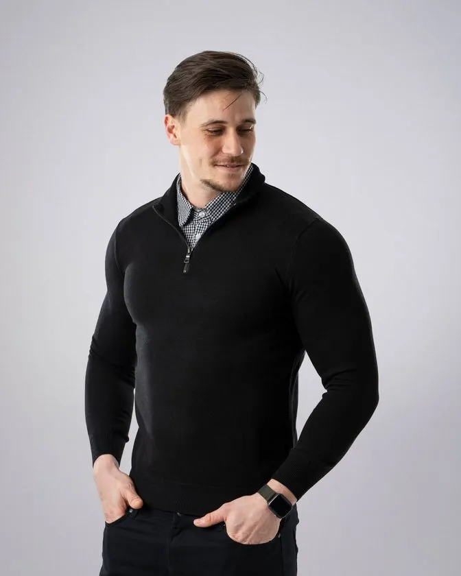 Camisola com gola de camisa para homem