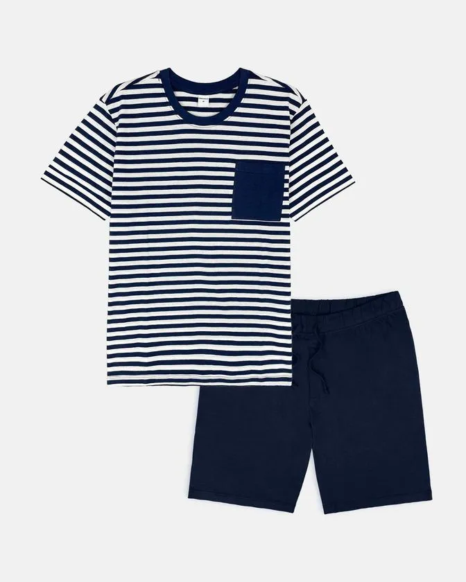 Pijama curto para homem - roupa de dormir