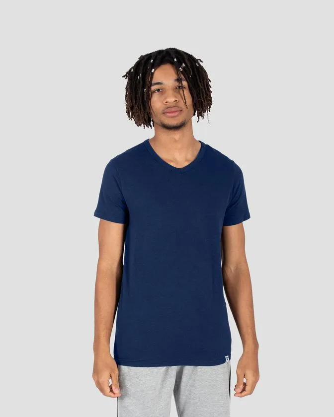 Camiseta V-neck de algodão macio